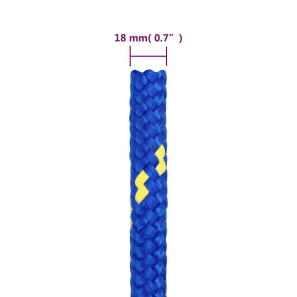 vidaXL Båtlina blå 18 mm 100 m polypropen
