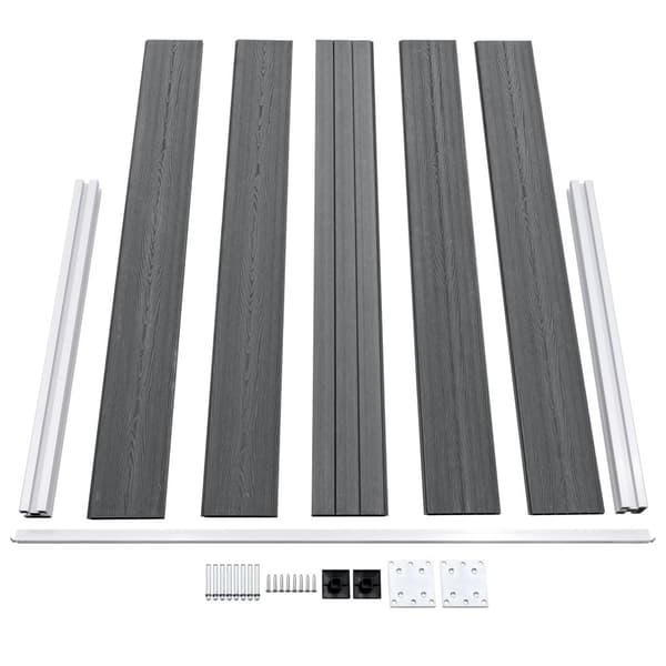 vidaXL Staketpanel WPC 526x106 cm grå grå