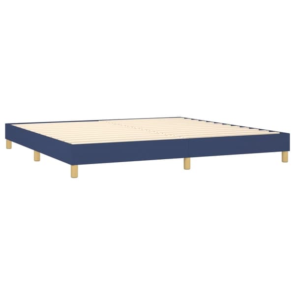 vidaXL Ramsäng med madrass blå 200x200 cm tyg Blå