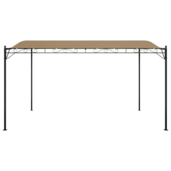 vidaXL Paviljong taupe 4x3 m 180 g/m² tyg och stål Taupe