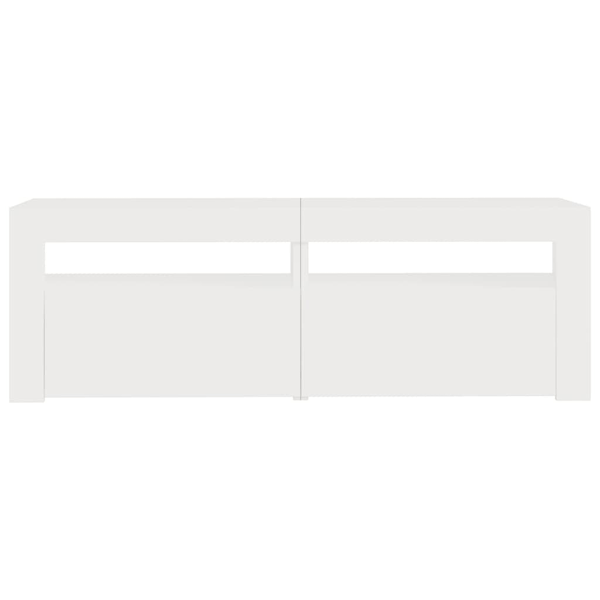vidaXL TV-bänk med LED-belysning vit 120x35x40 cm Vit