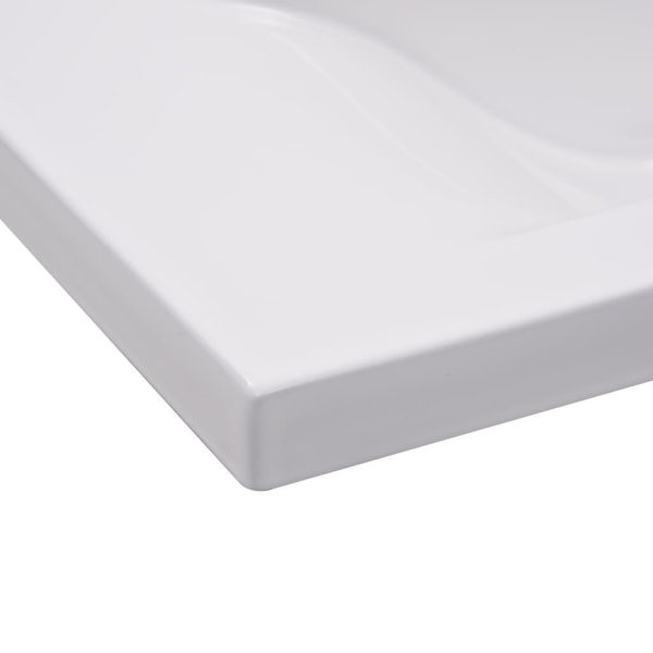 vidaXL Inbyggt handfat 81x39,5x18,5 cm keramik vit Vit