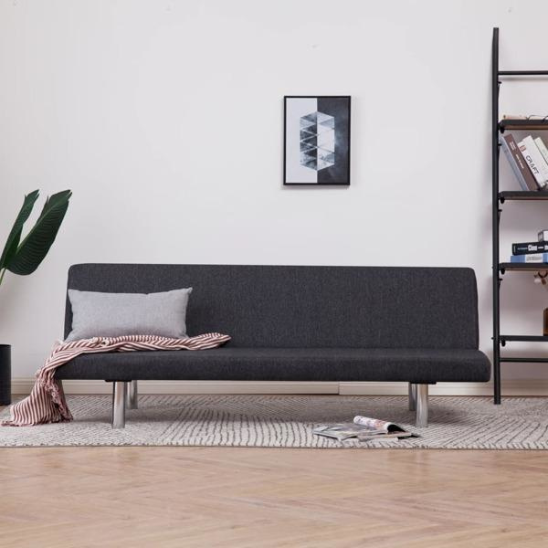 vidaXL Bäddsoffa mörkgrå polyester grå