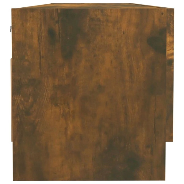 vidaXL Klädhängare rökfärgad ek 100x32,5x35 cm konstruerat trä Brun