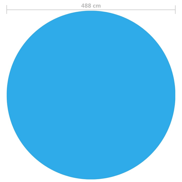 vidaXL Runt poolskydd 488 cm PE blått Blå