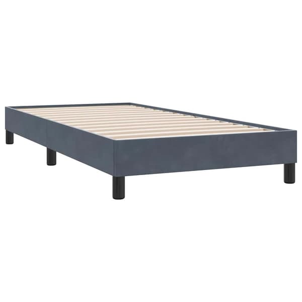 vidaXL Ramsäng med madrass mörkgrå 80x210 cm sammet Grå