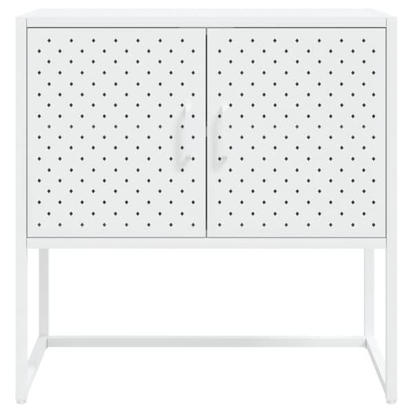 vidaXL Skänk vit 75x35x75 cm stål Vit