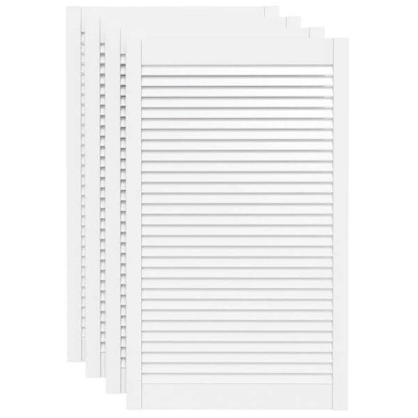 vidaXL Skåpluckor lamelldesign 4 st vit 99,3x59,4 cm massiv furu Vit