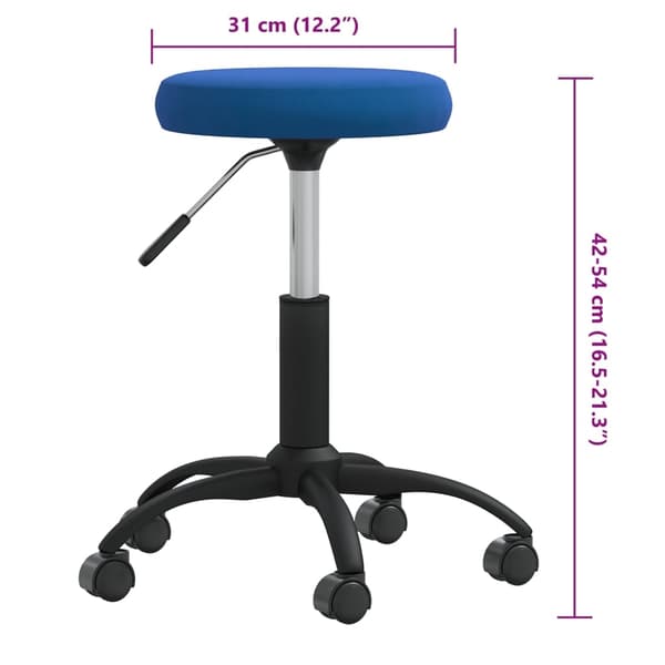 vidaXL Massagepall blå sammet Blå
