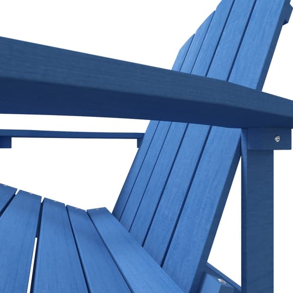 vidaXL Adirondackstol HDPE aquablå Blå