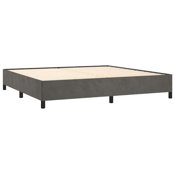 vidaXL Sängram mörkgrå 200x200 cm sammet Grå