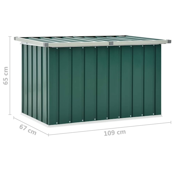 vidaXL Dynbox grön 109x67x65 cm Grön