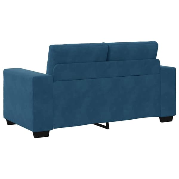 vidaXL Soffset 3 pcs Blå 221 x 80 x 80 cm Sammet Blå