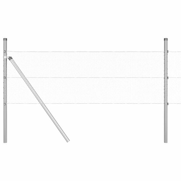 vidaXL Markfixerat Svetsat Stängsel 50 x 0,4 m (B x H) Silver