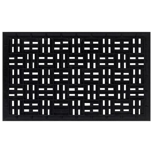 vidaXL Dörrmatta rektangulär 45x75 cm gummi Svart