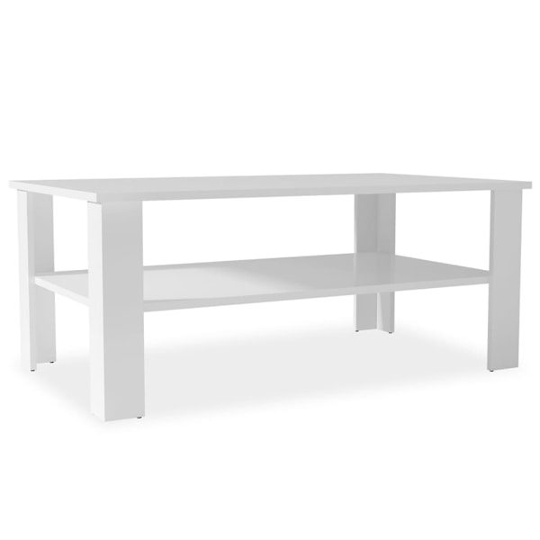 vidaXL Soffbord spånskiva 100x59x42 cm vit Vit