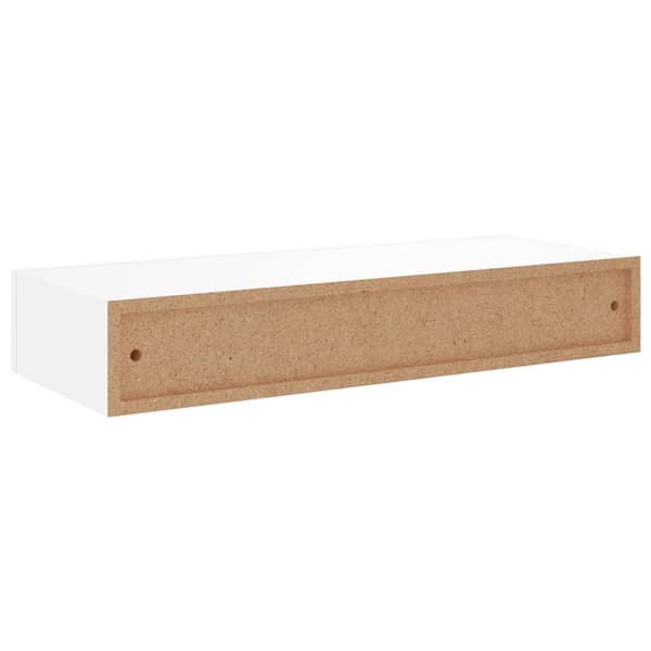 vidaXL Väggmonterad låda vit 60x23,5x10 cm MDF Vit