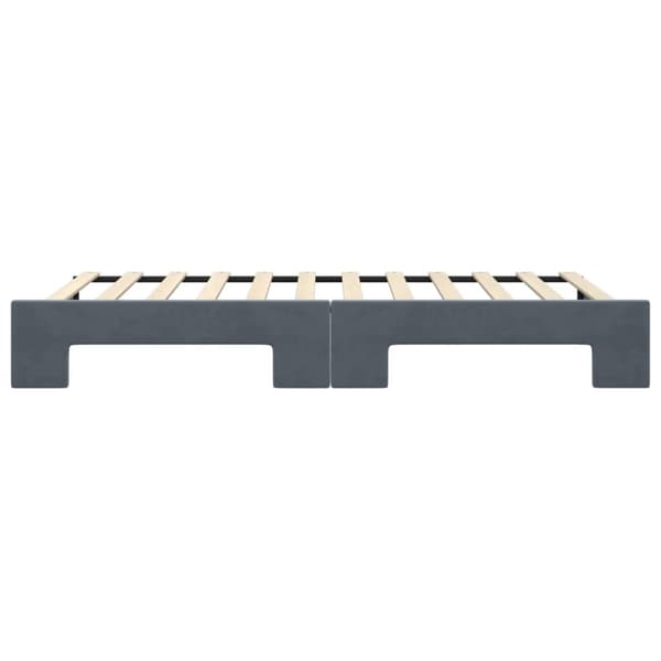 vidaXL Dagbädd utdragbar mörkgrå 100x200 cm sammet Grå