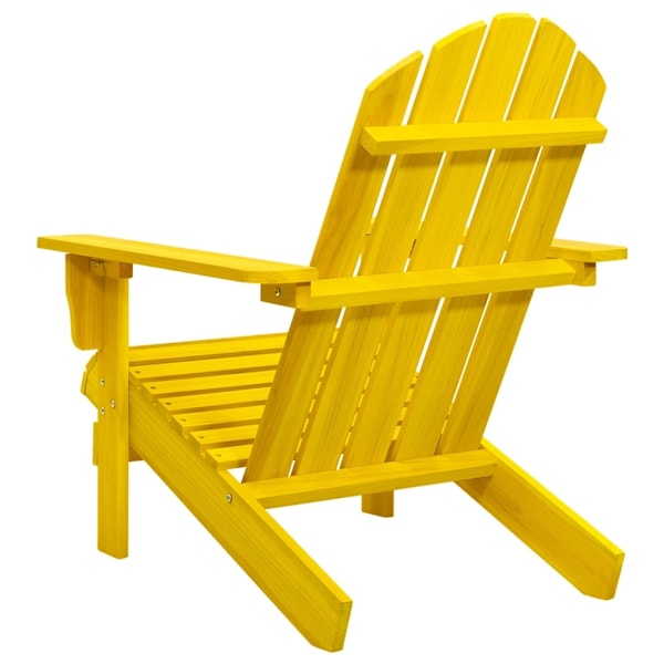 vidaXL Adirondackstol massivt granträ gul Gul