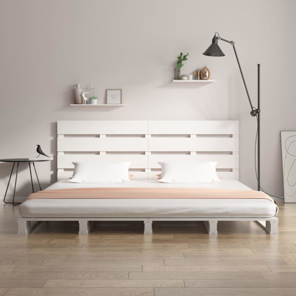 vidaXL Sängram vit 120x200 cm massiv furu Vit