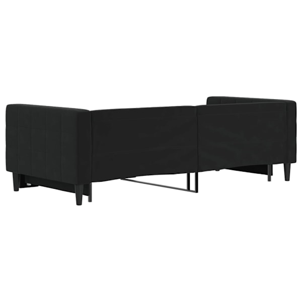 vidaXL Dagbädd utdragbar svart 90x200 cm sammet Svart