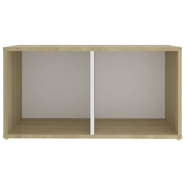 vidaXL TV-skåp 2 st vit och sonoma-ek 72x35x36,5 cm konstruerat trä Vit