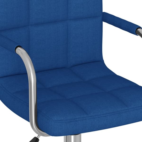 vidaXL Snurrbar matstol blå tyg Blå