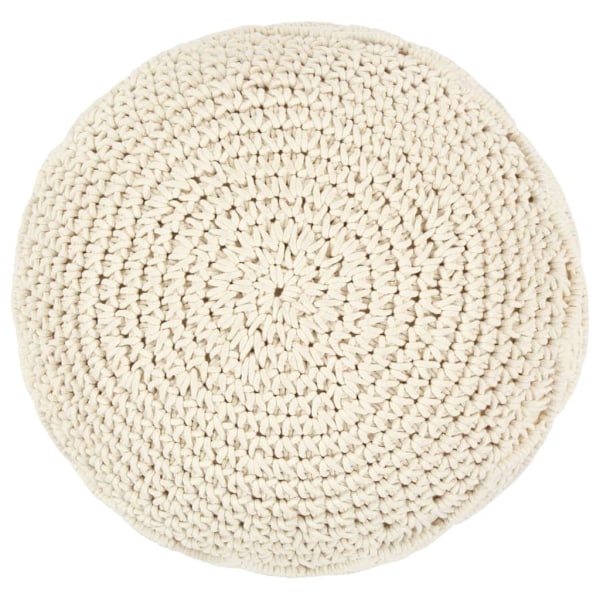 vidaXL Handgjord sittpuff makramé 45x30 cm bomull Beige