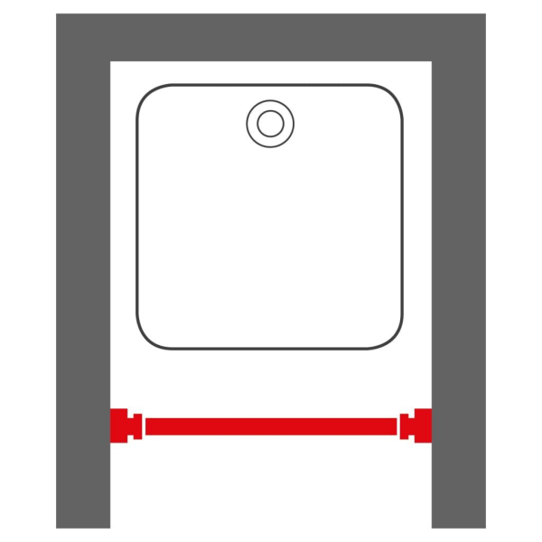 Sealskin Teleskopisk duschdraperistång 115 cm krom Silver