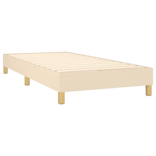 vidaXL Ramsäng gräddvit 90x200 cm tyg Kräm