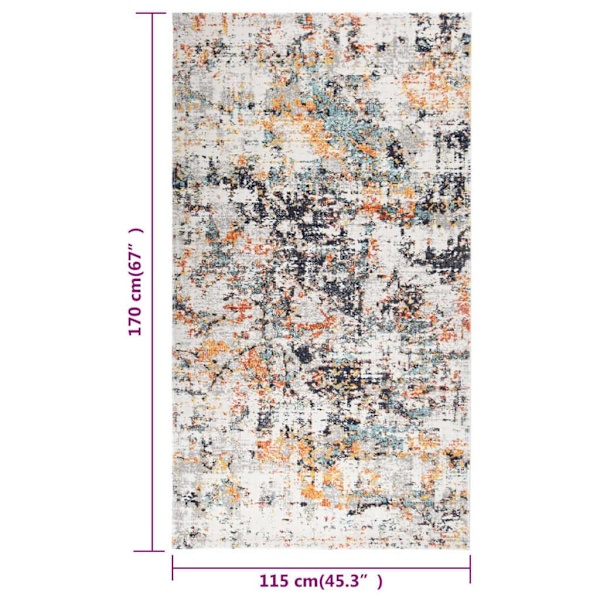 vidaXL Utomhusmatta plattvävd 115x170 cm flerfärgad multifärg