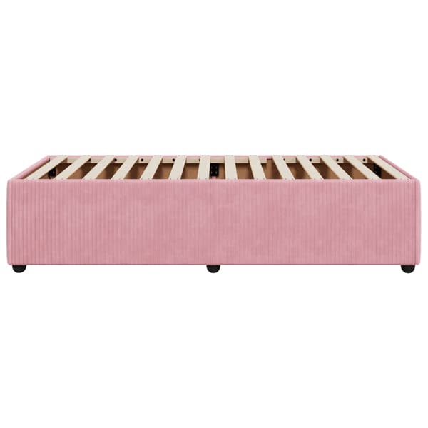 vidaXL Sängram rosa 90x190 cm sammet Rosa