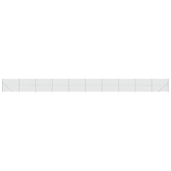 vidaXL Gunnebostängsel med stolpsko silver 1,8x25 m Silver