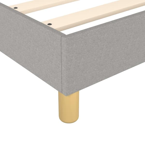 vidaXL Ramsäng med madrass ljusgrå 90x190 cm tyg Grå
