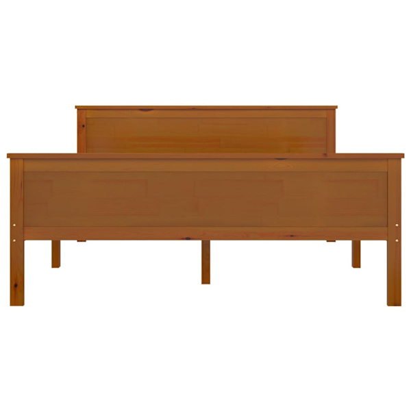 vidaXL Sängram honungsbrun massiv furu 120x200 cm Brun