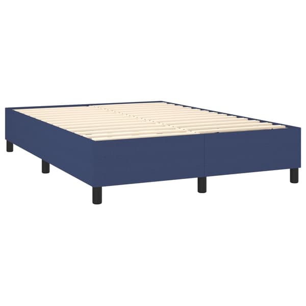 vidaXL Ramsäng med madrass blå 140x200 cm tyg Blå