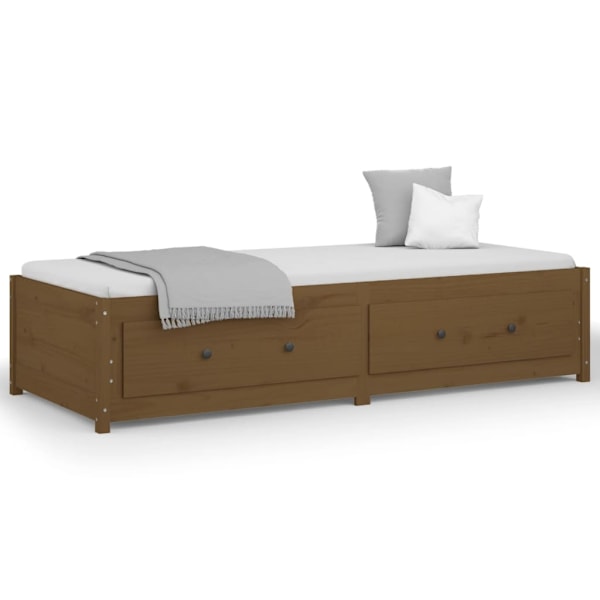 vidaXL Dagbädd 90x190 cm massiv furu honungsbrun Brun