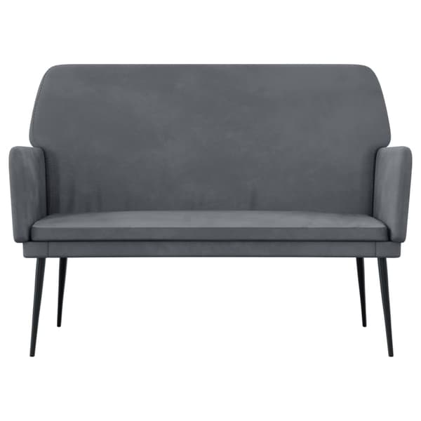 vidaXL Bänk mörkgrå 108x79x79 cm sammet Grå