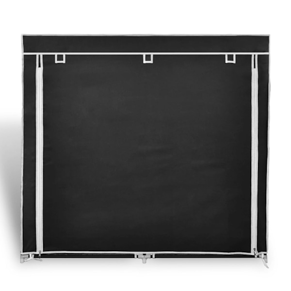 vidaXL Skoskåp med överdrag, svart 115x28x110 cm Svart