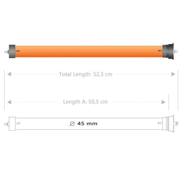 vidaXL Rörmotorer 2 st 50 Nm