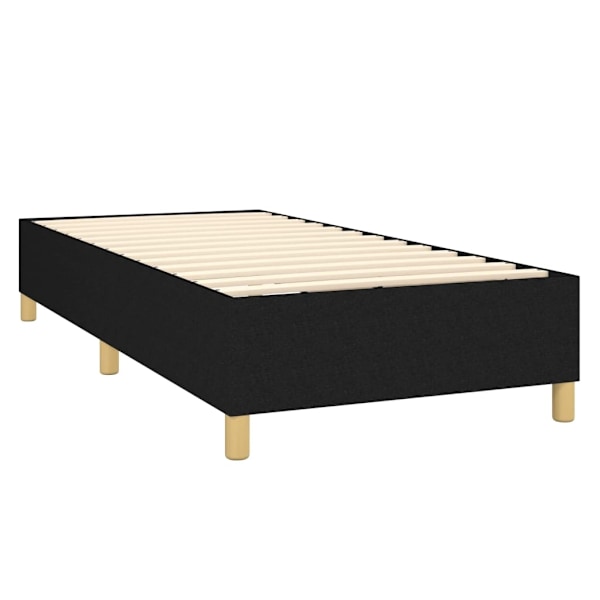 vidaXL Sängram utan madrass svart 90x200 cm tyg Svart