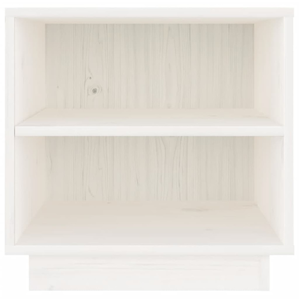 vidaXL Sängbord 2 st vit 40x34x40 cm massiv furu Vit