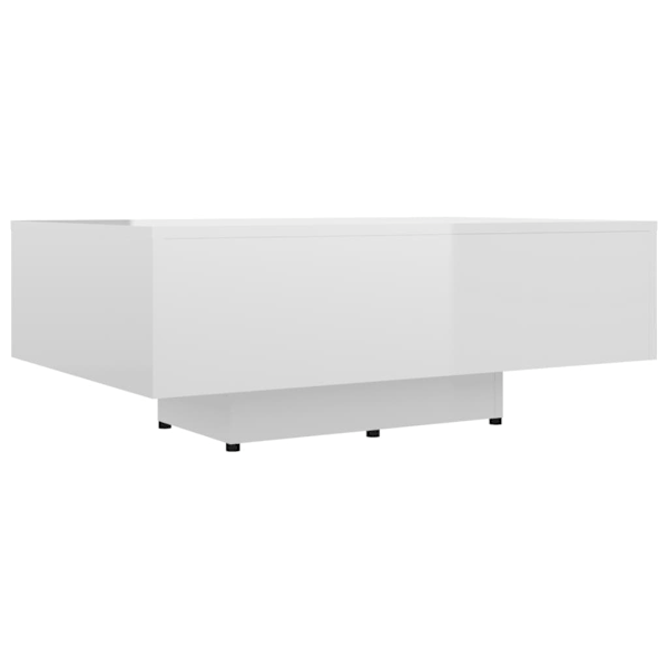 vidaXL Soffbord vit högglans 85x55x31 cm konstruerat trä Vit