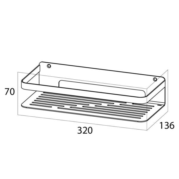 Tiger Duschhylla Caddy krom stor 1400030346 Silver