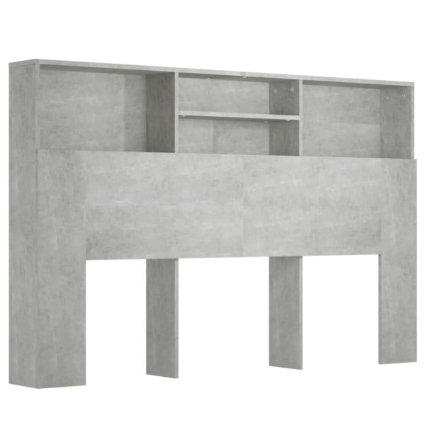 vidaXL Sänggavel med förvaring betonggrå 160x19x103,5 cm Grå