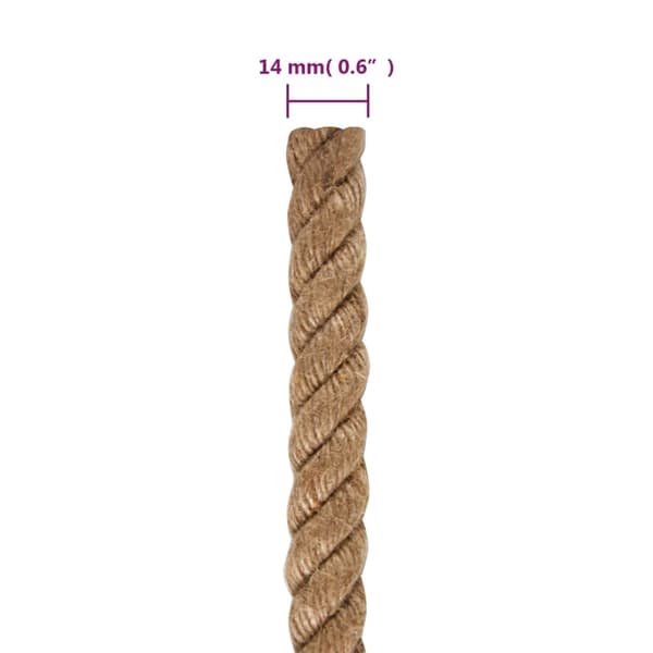 vidaXL Rep 100% jute 14 mm 100 m