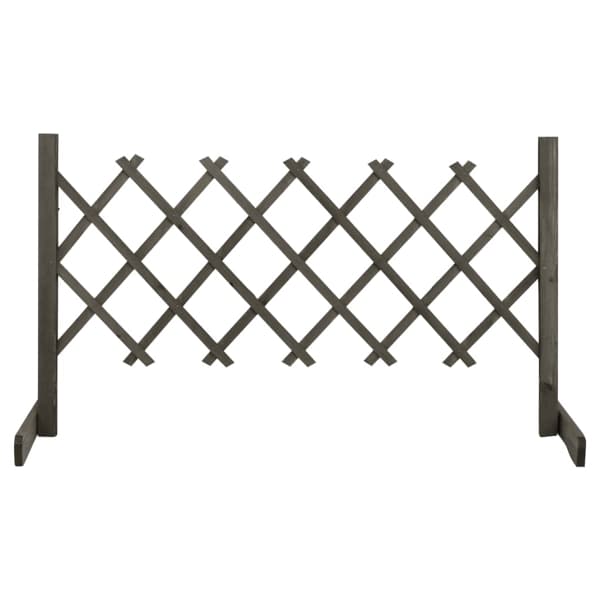 vidaXL Spaljéstaket grå 120x60 cm massivt granträ grå