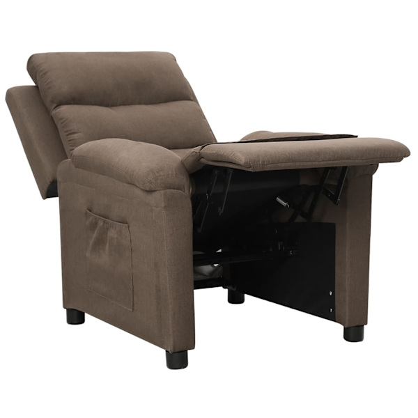 vidaXL Reclinerfåtölj taupe tyg Taupe