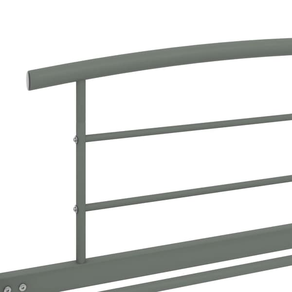 vidaXL Sängram grå metall 100x200 cm grå