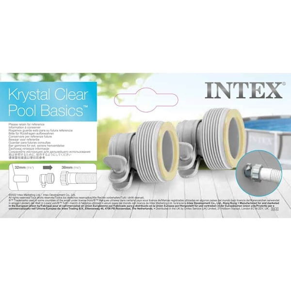 INTEX Adapter B till slang 2 st 32 mm till 38 mm